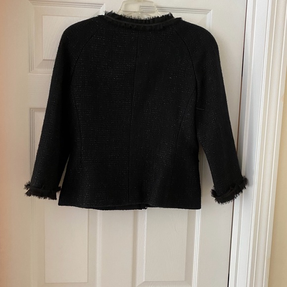Vintage Ladies Talbots Black sparkly Boucle jacket **non smoking home**. NWOT - Picture 3 of 11